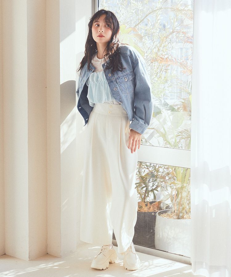 earth music&ecology「ハイウエストワイドパンツ」|その他|