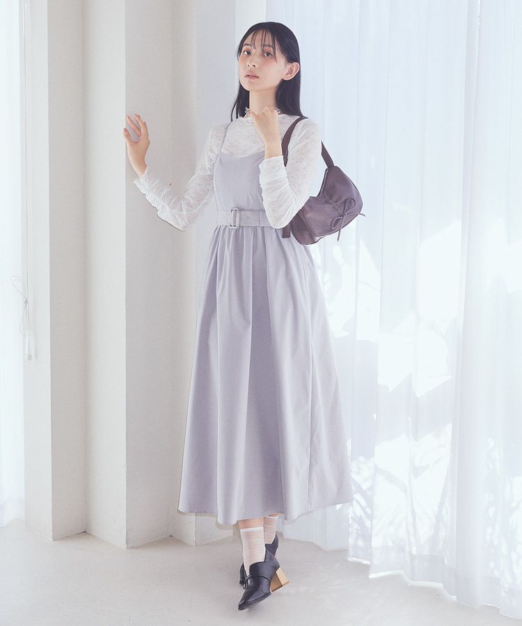 earth music&ecology「ベルト付きキャミワンピース」|ワンピース|Gray