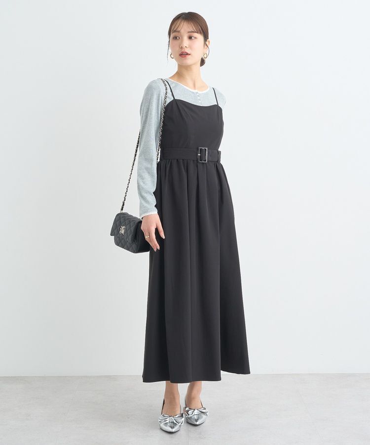 earth music&ecology「ベルト付きキャミワンピース」|ワンピース|