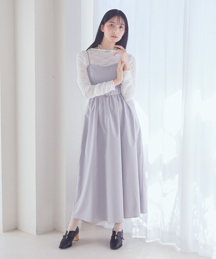 earth music&ecology「ベルト付きキャミワンピース」|ワンピース|