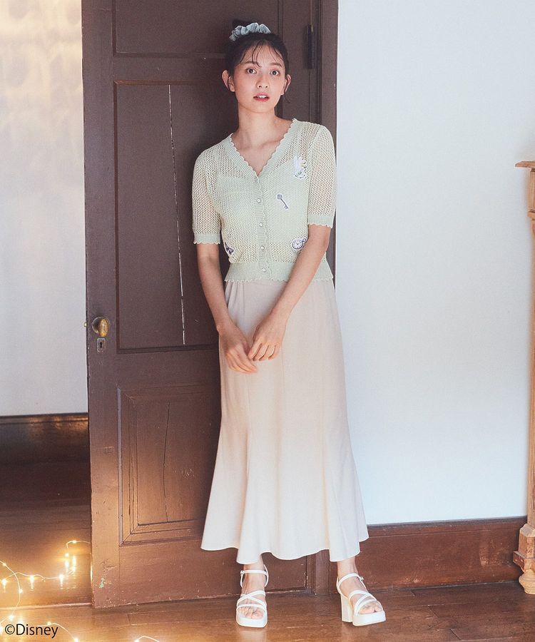 earth music&ecology「Tinker Bell/透かし編みカーディガン」|カーディガン|