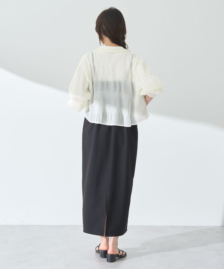 earth music&ecology「マジョリカプリーツショートシャツ」|シャツ・ブラウス|