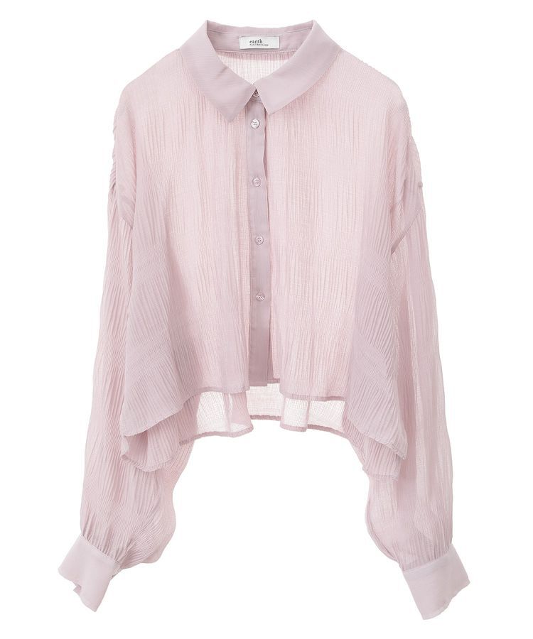 earth music&ecology「マジョリカプリーツショートシャツ」|シャツ・ブラウス|