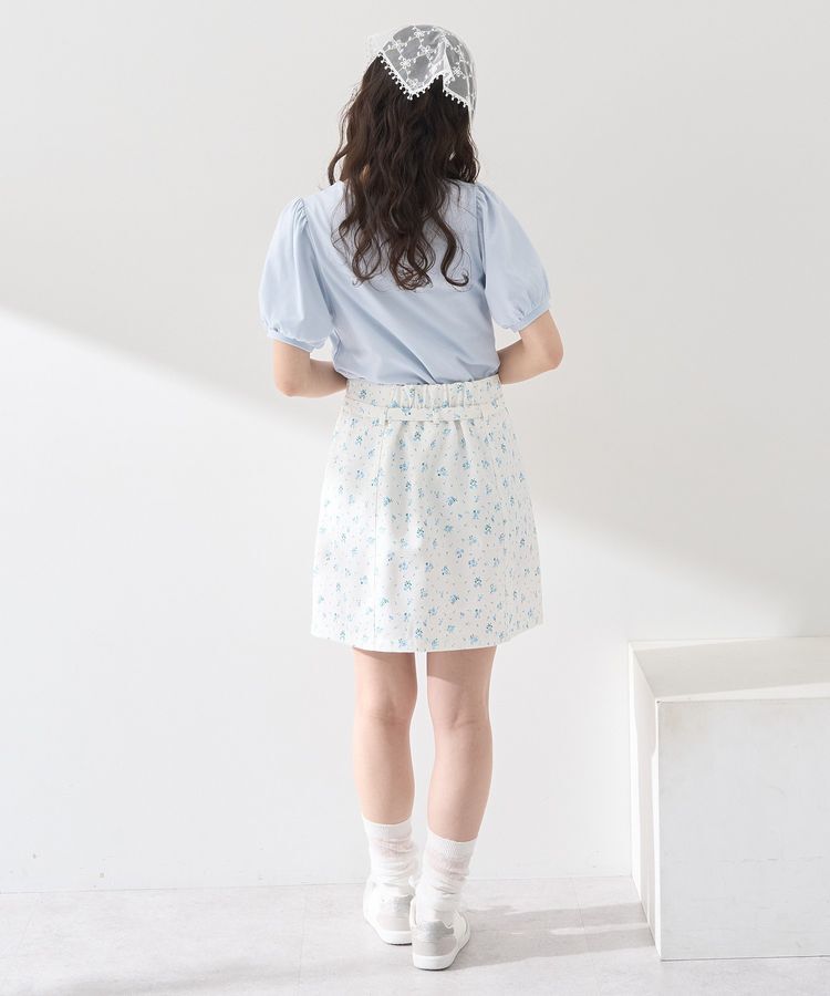 earth music&ecology「ロゴプレート付きパフスリーブプルオーバー」|Tシャツ・カットソー|