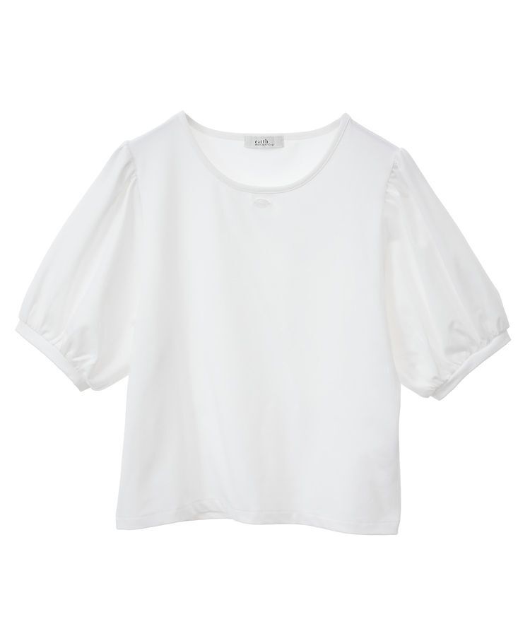 earth music&ecology「ロゴプレート付きパフスリーブプルオーバー」|Tシャツ・カットソー|