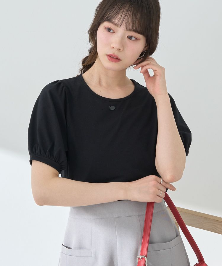 earth music&ecology「ロゴプレート付きパフスリーブプルオーバー」|Tシャツ・カットソー|