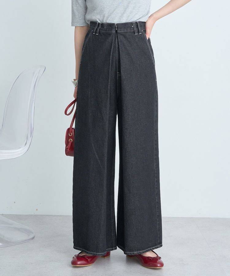 earth music&ecology「フロントタックデニムパンツ」|デニム|