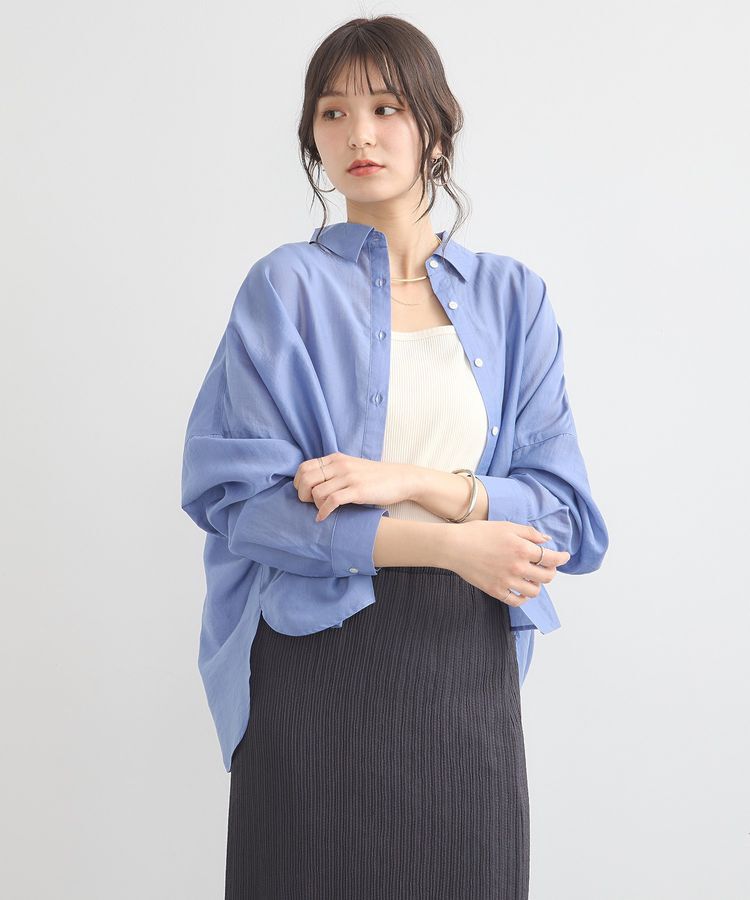 earth music&ecology「ワイドシルエットシアーシャツ」|シャツ・ブラウス|