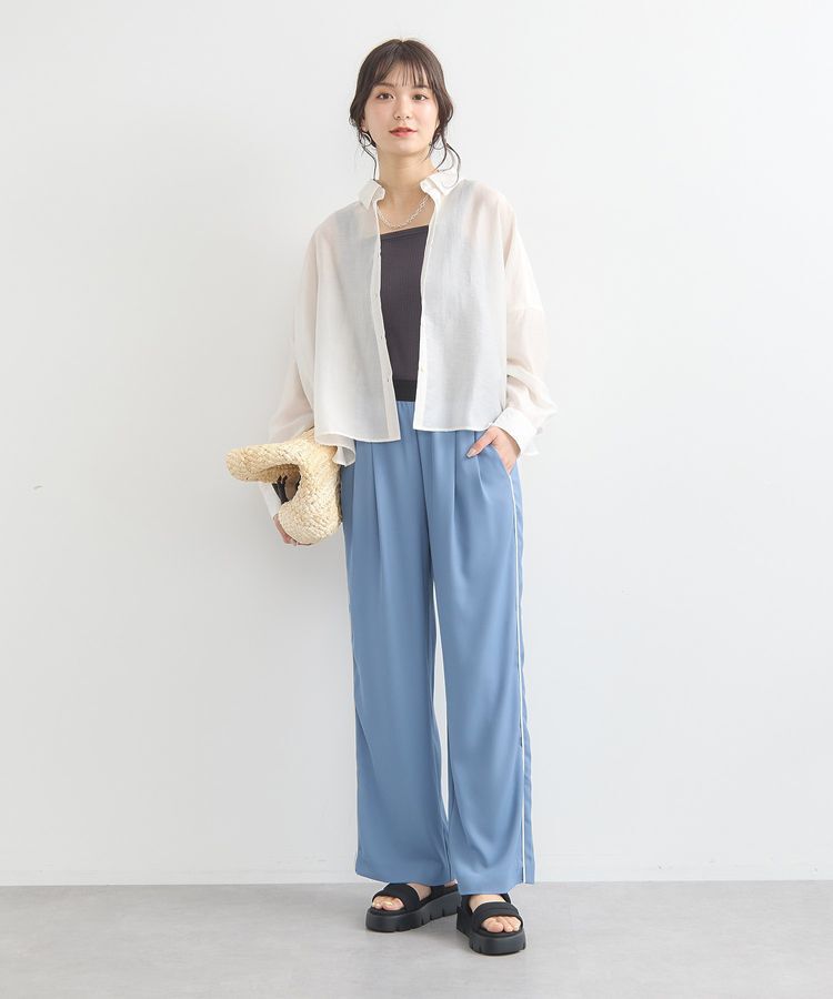 earth music&ecology「ワイドシルエットシアーシャツ」|シャツ・ブラウス|