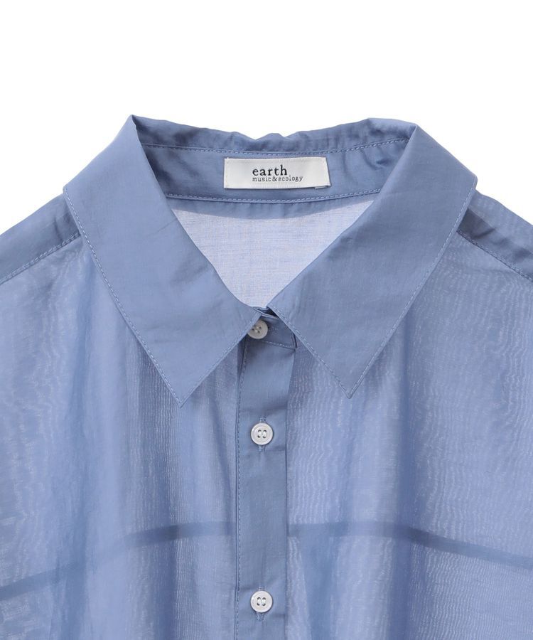 earth music&ecology「ワイドシルエットシアーシャツ」|シャツ・ブラウス|