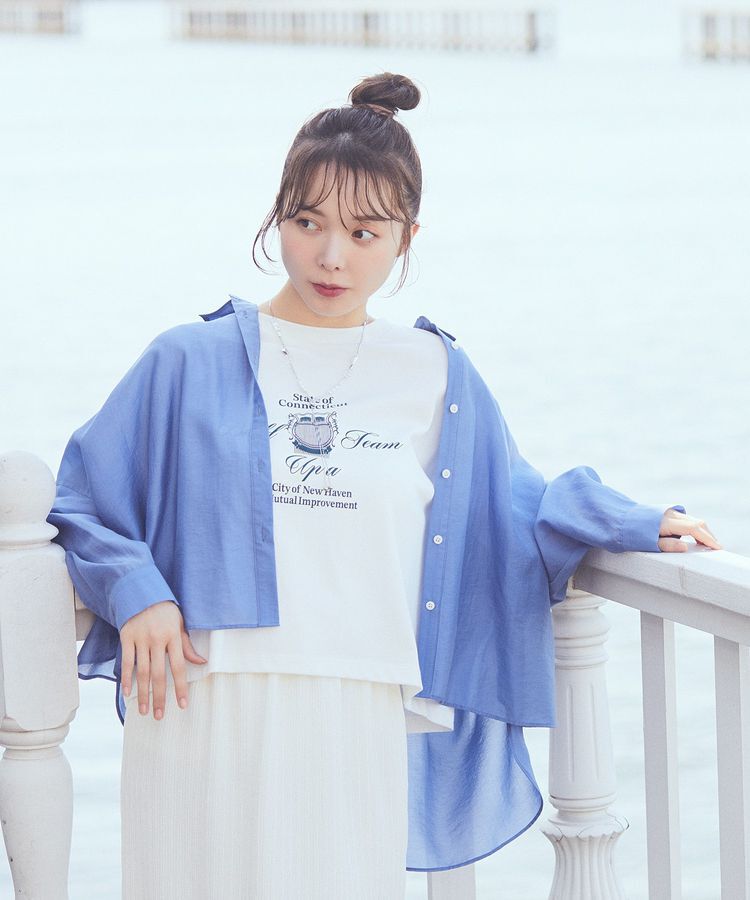 earth music&ecology「ワイドシルエットシアーシャツ」|シャツ・ブラウス|