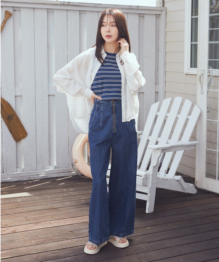 earth music&ecology「ワイドシルエットシアーシャツ」|シャツ・ブラウス|