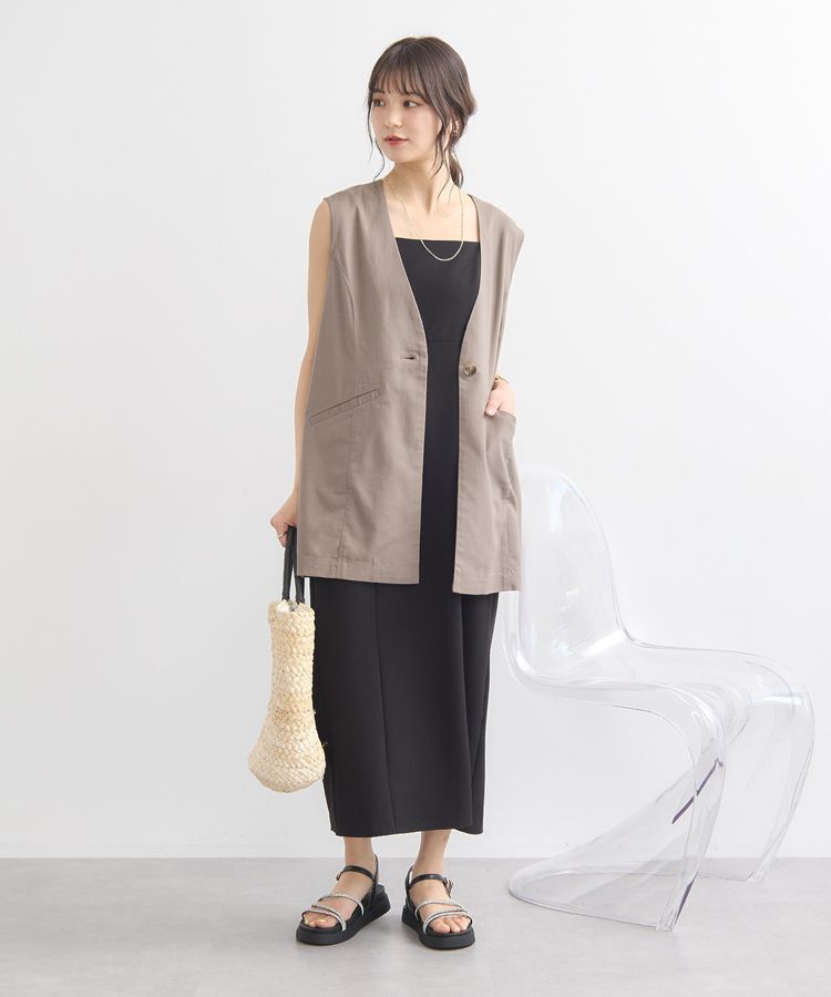 earth music&ecology「リラックスジレ / リネン混」|ベスト・ジレ|