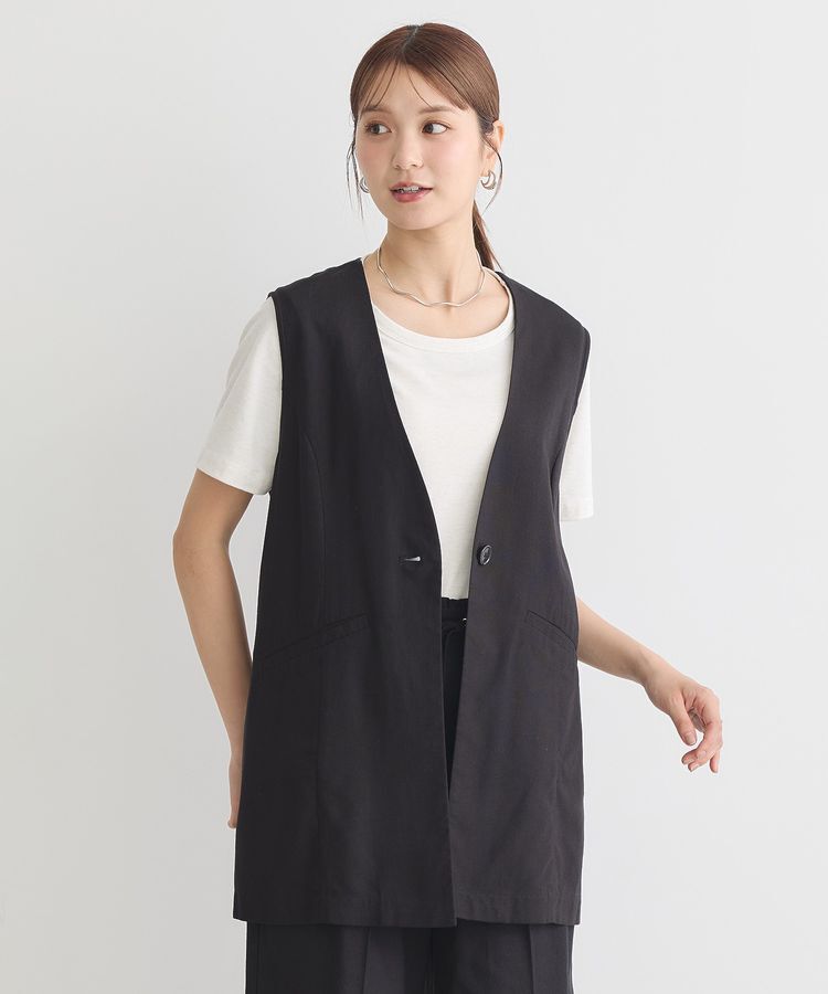 earth music&ecology「リラックスジレ / リネン混」|ベスト・ジレ|