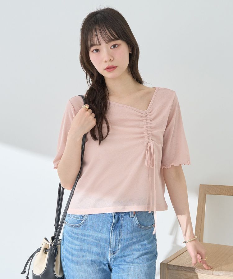 earth music&ecology「アシメネックドロストシアープルオーバー」|Tシャツ・カットソー|