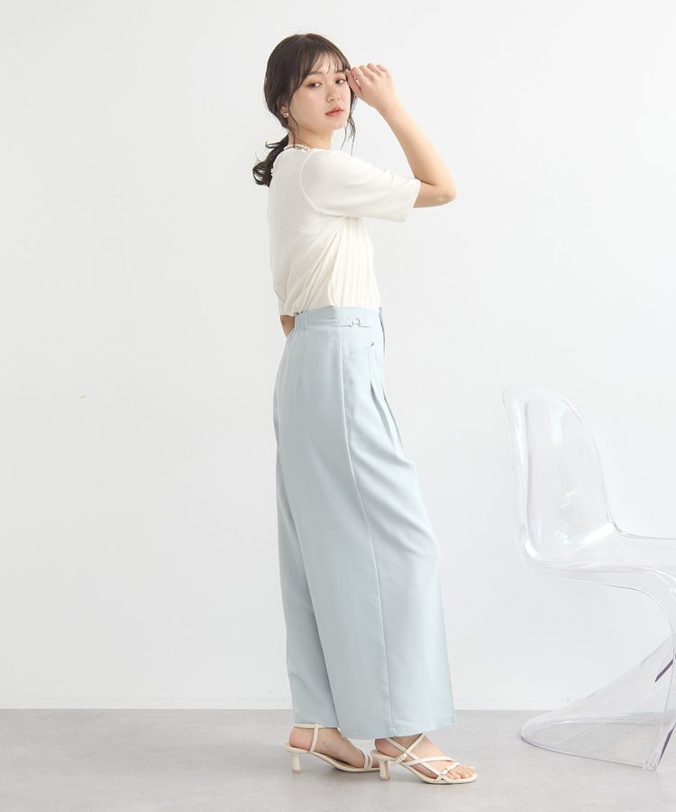 earth music&ecology「サイドビットワイドストレートパンツ」|その他|