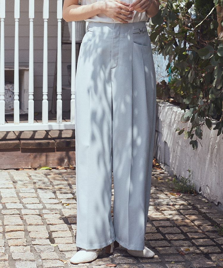 earth music&ecology「サイドビットワイドストレートパンツ」|その他|