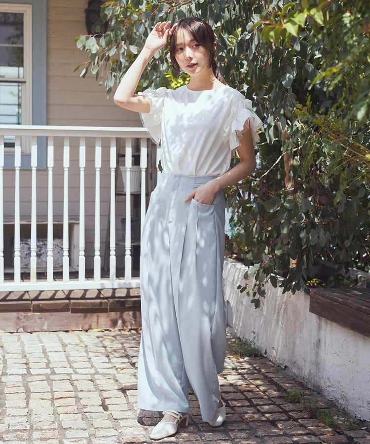 earth music&ecology「サイドビットワイドストレートパンツ」|その他|