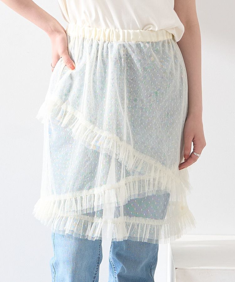earth music&ecology「ドットチュールスカート」|スカート|