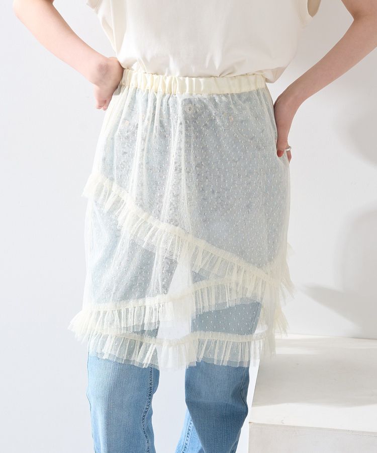 earth music&ecology「ドットチュールスカート」|スカート|