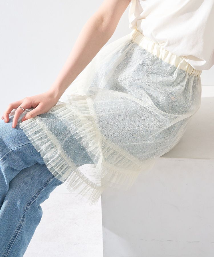 earth music&ecology「ドットチュールスカート」|スカート|