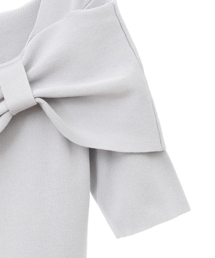 earth music&ecology「リボン半袖ニットプルオーバー」|ニット・セーター|