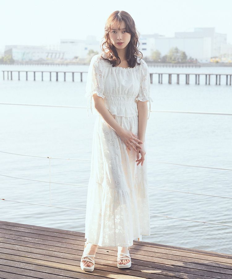 earth music&ecology「透かし花柄ブラウス」|シャツ・ブラウス|