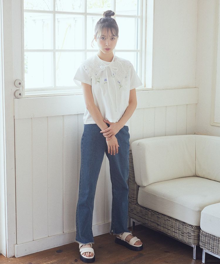 earth music&ecology「ケミカルレース付け襟」|その他|