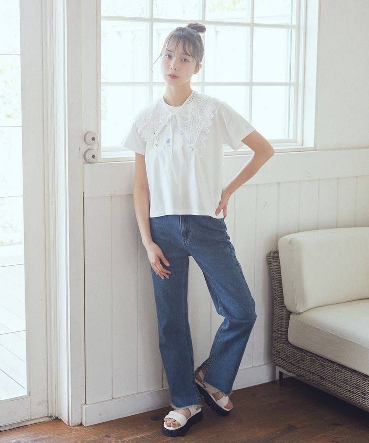 earth music&ecology「ケミカルレース付け襟」|その他|