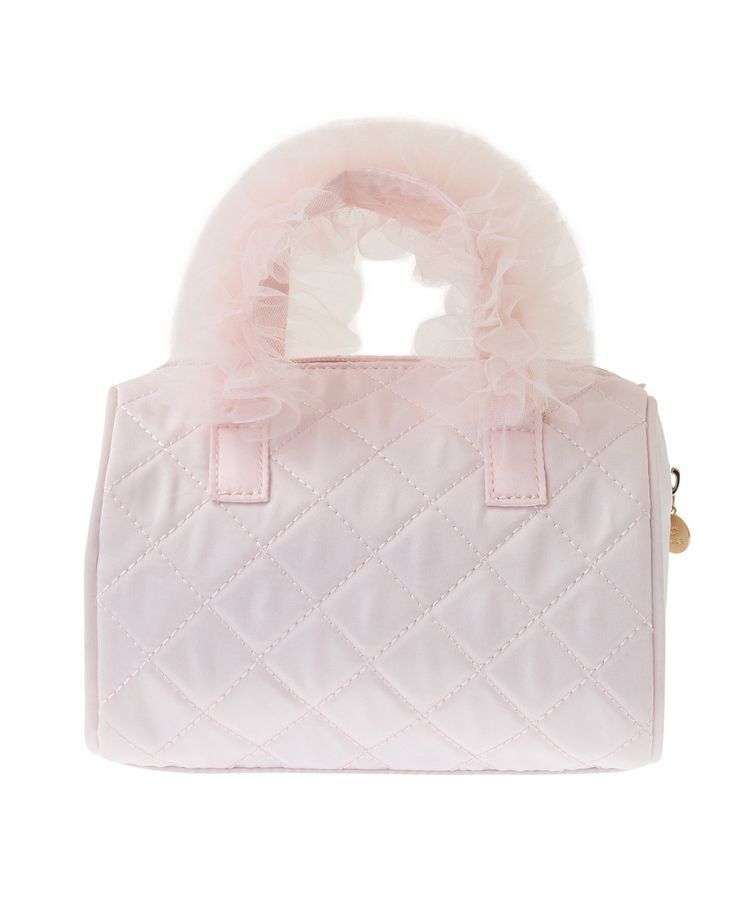 Maison de FLEUR「チュールハンドルラインストーンボストンバッグ」|ハンドバッグ|