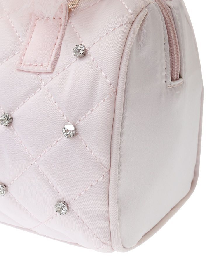 Maison de FLEUR「チュールハンドルラインストーンボストンバッグ」|ハンドバッグ|