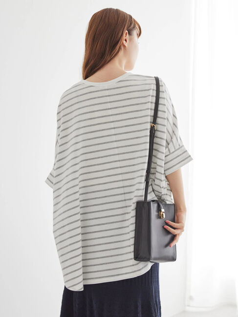  「ボーダーポンチョカットチュニック2」|Tシャツ・カットソー|