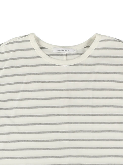  「ボーダーポンチョカットチュニック2」|Tシャツ・カットソー|