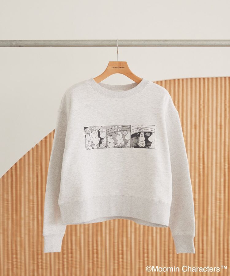 AMERICAN HOLIC「【WEB限定】Moomin コミック柄プリント裏毛プルオーバー」|スウェット・ジャージ|