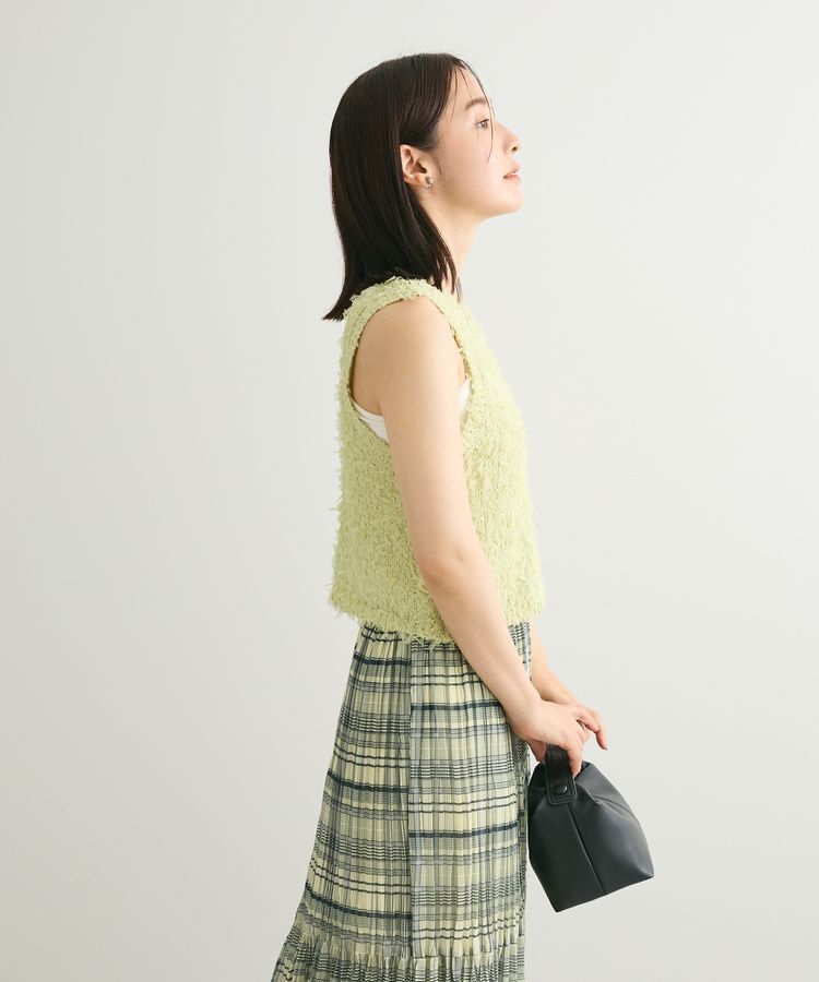 Green Parks「・swing　by　2wayチュールヤーンベスト」|ベスト・ジレ|