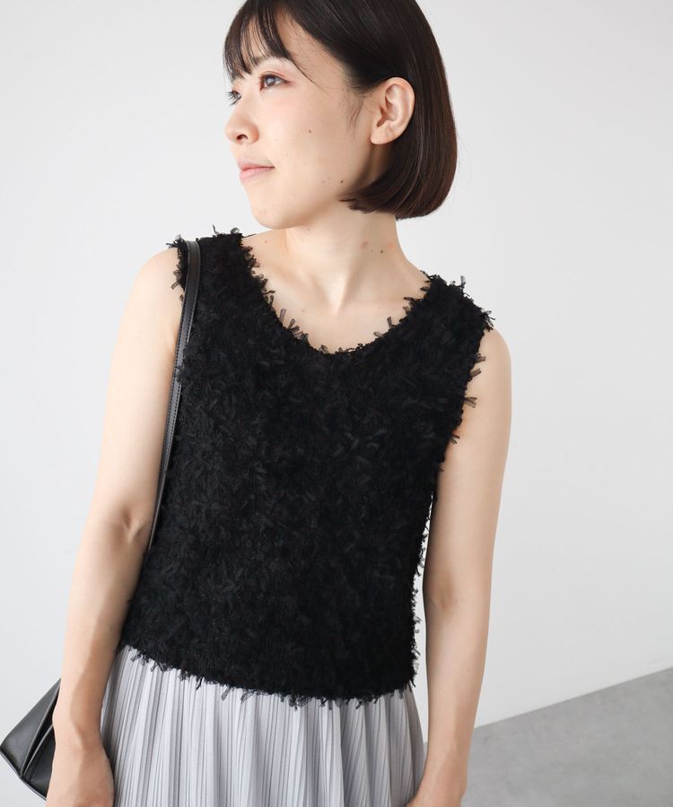 Green Parks「・swing　by　2wayチュールヤーンベスト」|ベスト・ジレ|