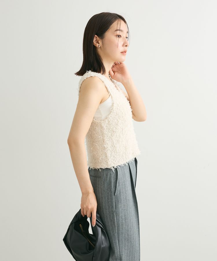 Green Parks「・swing　by　2wayチュールヤーンベスト」|ベスト・ジレ|