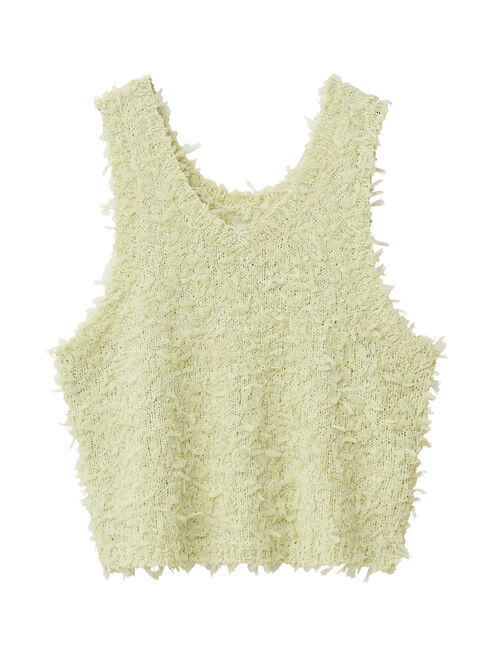 Green Parks「・swing　by　2wayチュールヤーンベスト」|ベスト・ジレ|