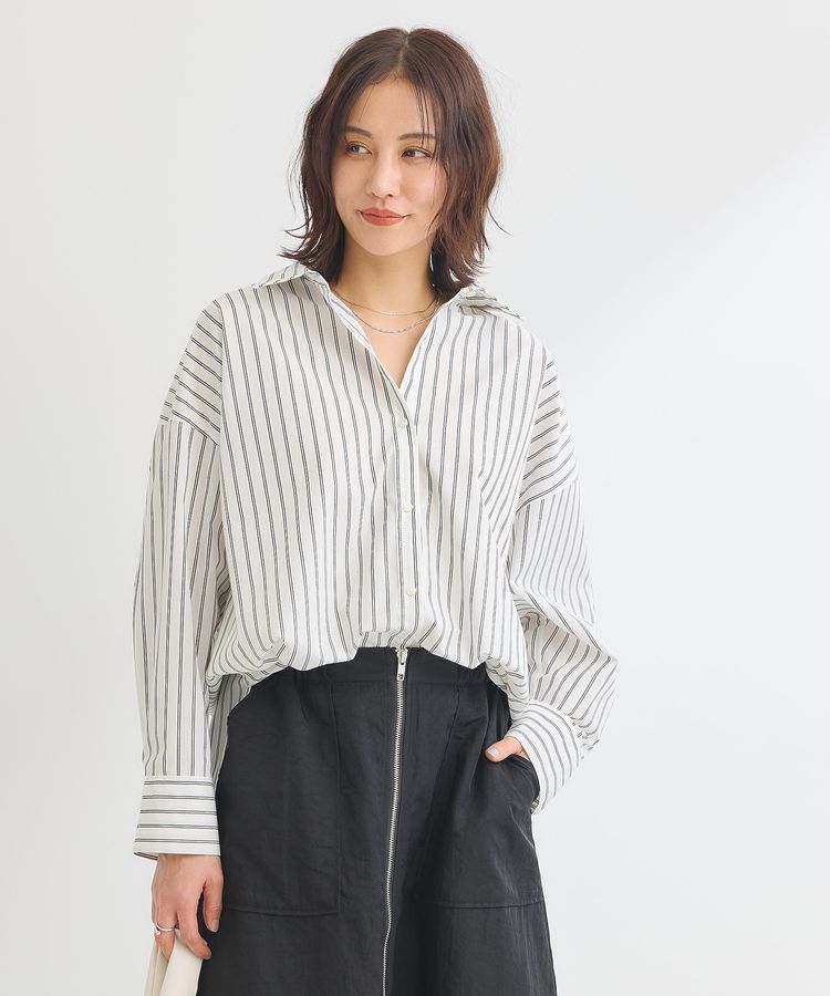 Green Parks「イージーケアストライプシャツ」|シャツ・ブラウス|
