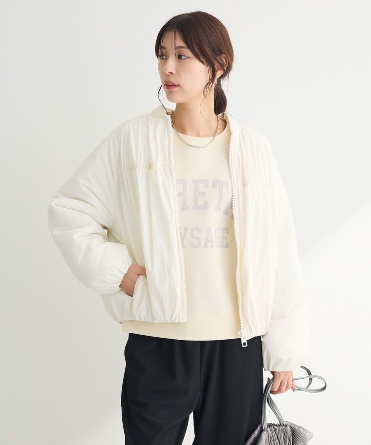 Green Parks「中綿シャーリングブルゾン」|ブルゾン・スタジャン|Ivory