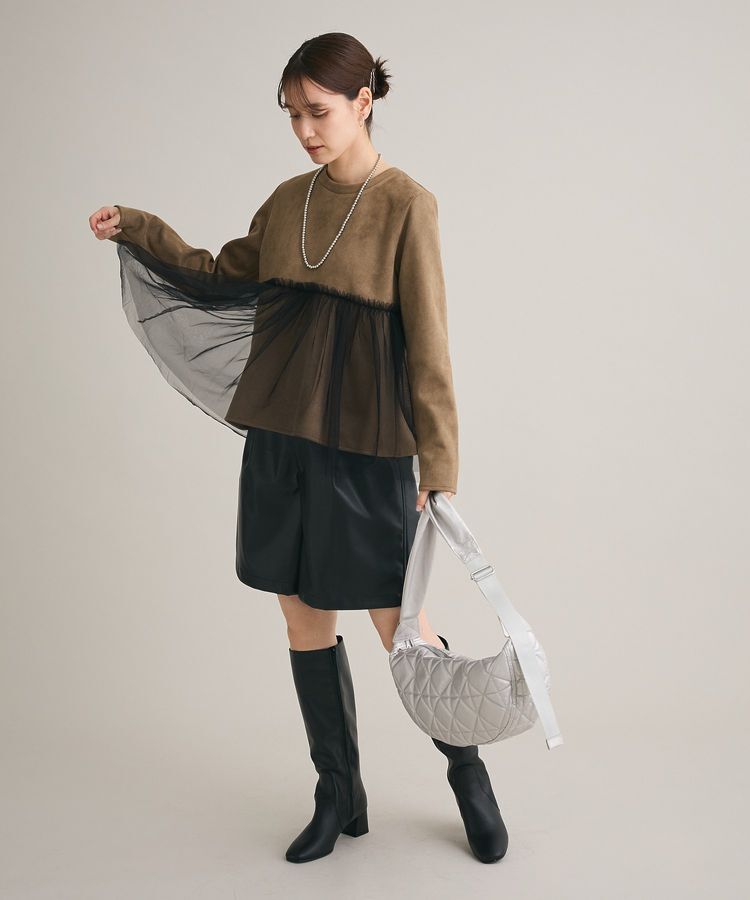 Green Parks「・swing by チュールレイヤープルオーバー」|Tシャツ・カットソー|