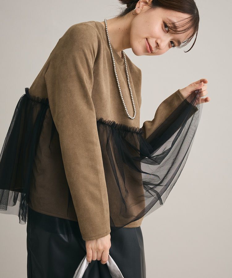 Green Parks「・swing by チュールレイヤープルオーバー」|Tシャツ・カットソー|