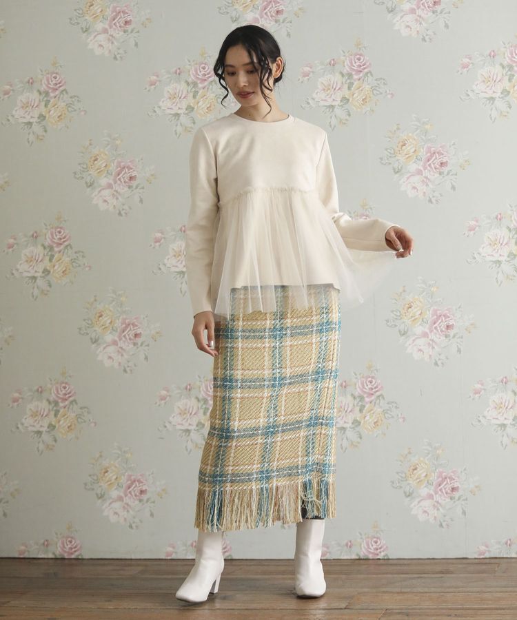 Green Parks「・swing by チュールレイヤープルオーバー」|Tシャツ・カットソー|