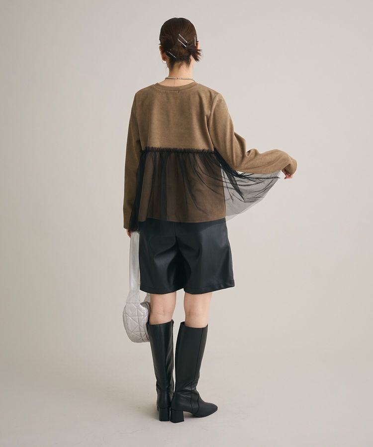 Green Parks「・swing by チュールレイヤープルオーバー」|Tシャツ・カットソー|