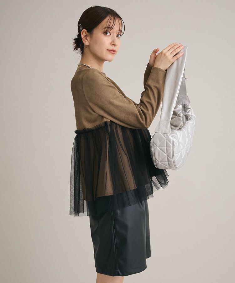 Green Parks「・swing by チュールレイヤープルオーバー」|Tシャツ・カットソー|