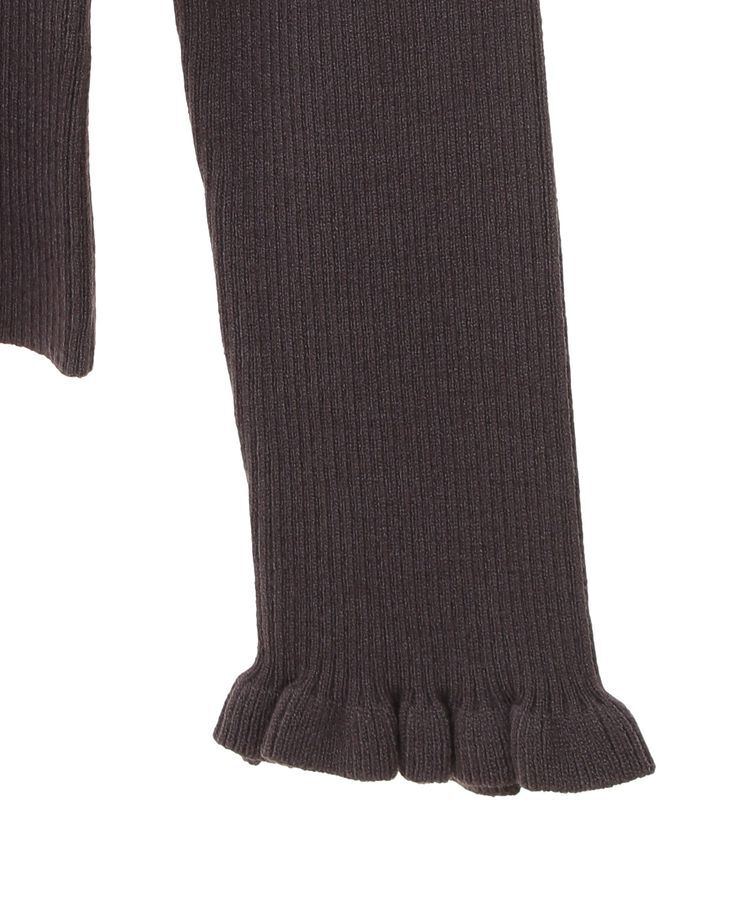 Green Parks「・swing by フリルハイネックリブニット」|ニット・セーター|