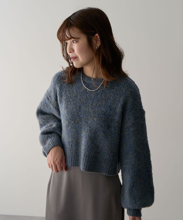 Green Parks「・ELENCARE DUE ミックスシャギーニット」|ニット・セーター|Blue