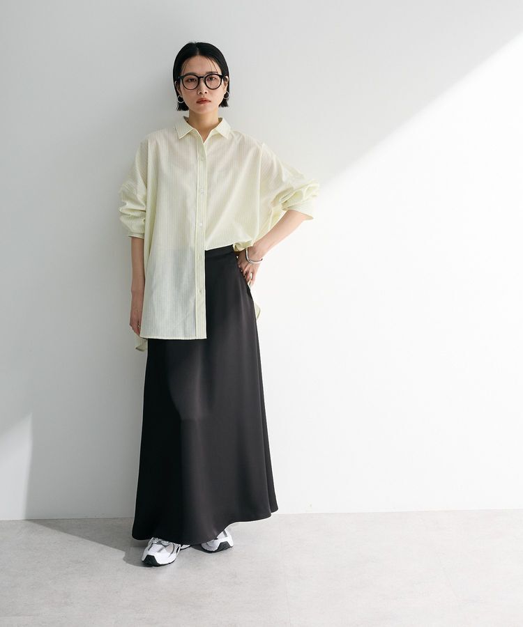 Green Parks「・Petit Fleur サテンフレアスカート」|フレア|