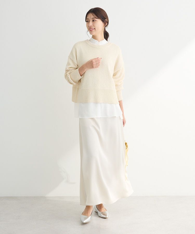 Green Parks「・Petit Fleur サテンフレアスカート」|フレア|