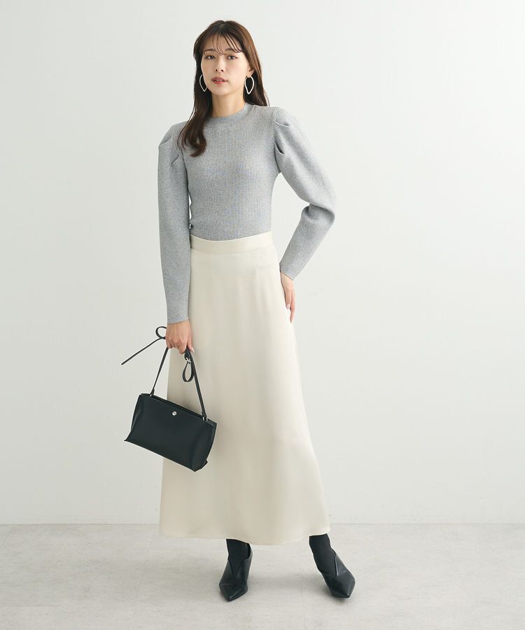 Green Parks「・Petit Fleur サテンフレアスカート」|フレア|